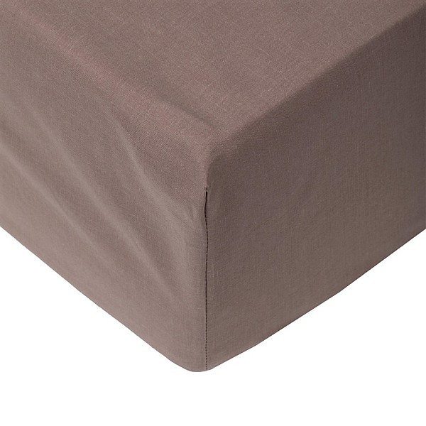 FITTED SHEET POLYCOTTON 160X200+25 TAUPE