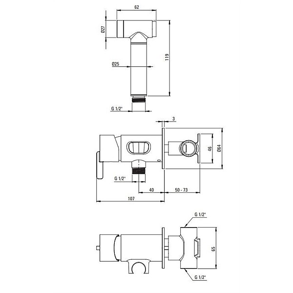 SILIA CONCEALED BIDET MIXBIDETTA BRG