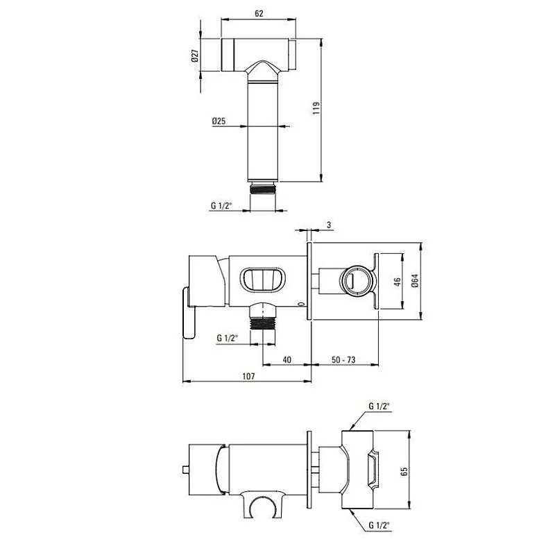 SILIA CONCEALED BIDET MIXBIDETTA BRG