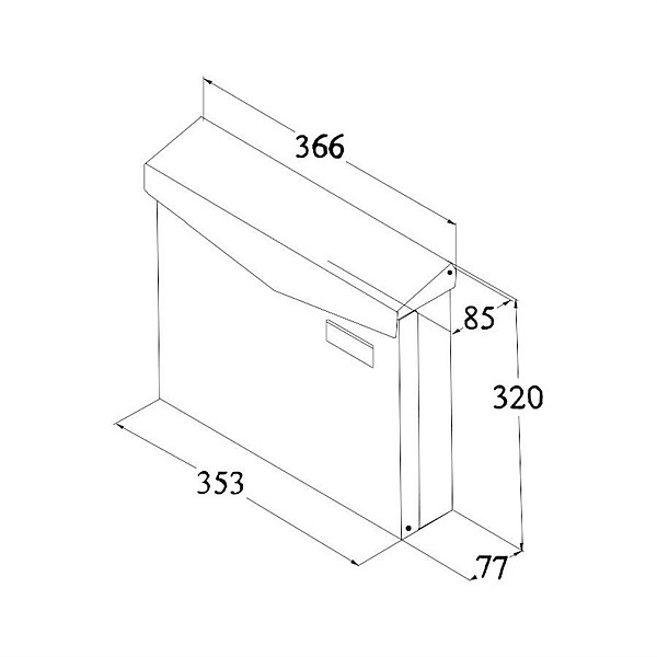 MAILBOXPD961V ANTHRACITE COLOR