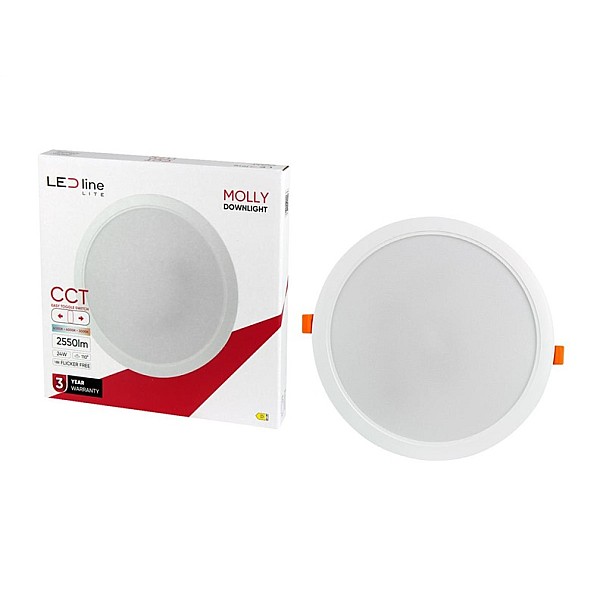 RECESSED LED LIGHT MOLLY 30-60K 24W 2550