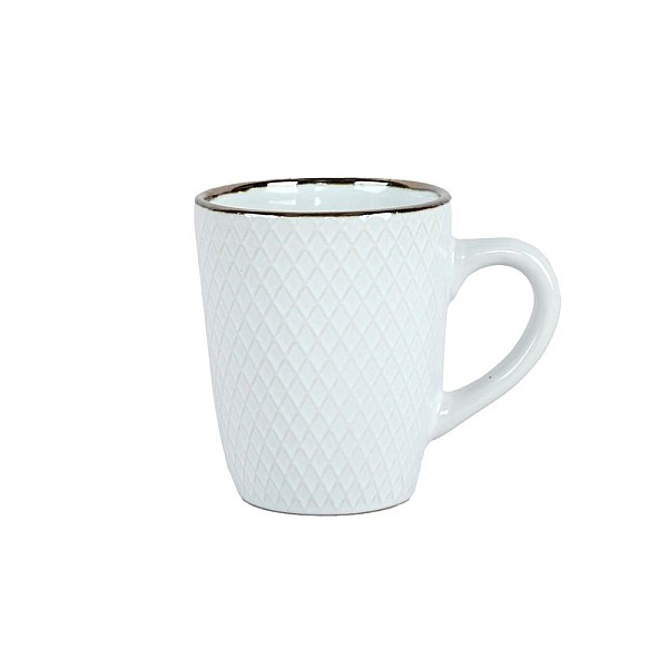 320ML MUG RHOMBUS WHITE