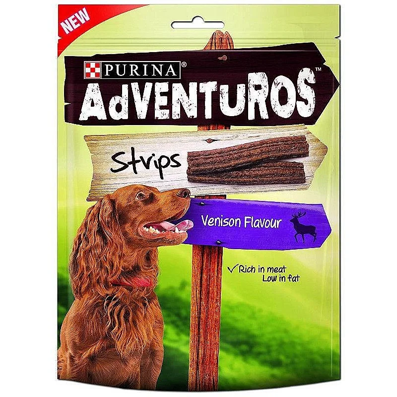 ADVENTUROS DOG SNACK STRIPS 90G