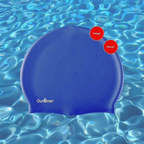 SWIMMING CAP BLUE OUTLINER FSSWM-005