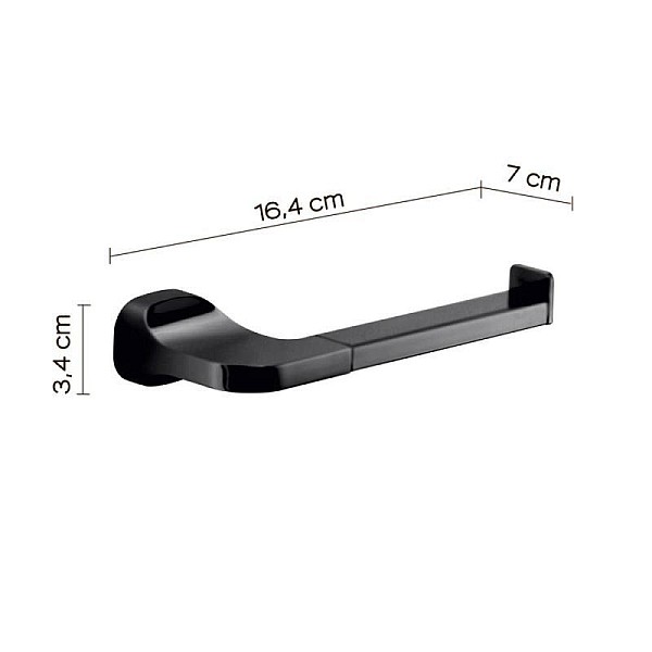 AMALFI TOILET PAPER HOLDER MATT BLACK