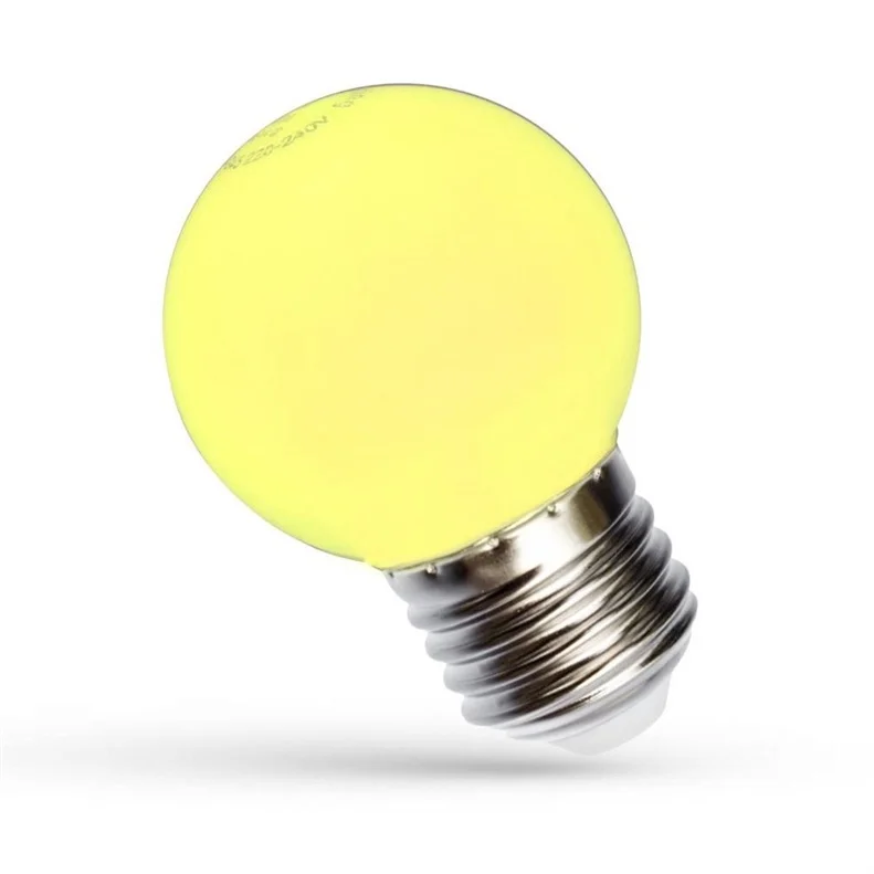 LED KULKA E-27 230V 1W YELLOW SPECTRUM