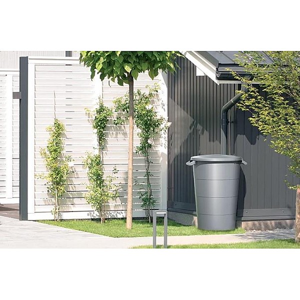 GARDEN WAST BIN SMOOTH - RECYC BLACK 80L