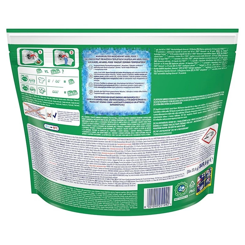 CAPS WASHING ARIEL MS UNIVERSAL+ 36PCS