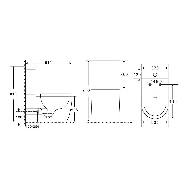 Tualete Domoletti TK321. ar vāku. 430 mm x 460 mm