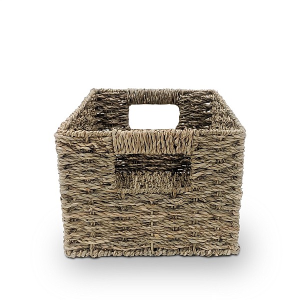 BASKET 30X20X15CM METAL/SEAGRASS