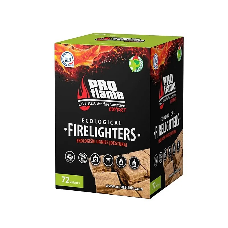 Aizdedzinātājs Pro Flame Expert . 8 cm x 13 cm. 72 gab.