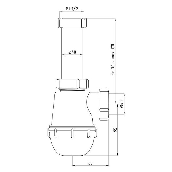 SIPHON SINK A0120VDEU ANI GROT1 1/2