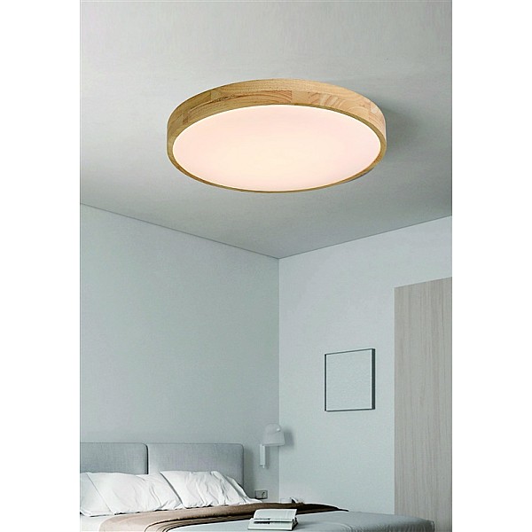 CEILING LED LIGHT NATA 4000K 50.5CM WOOD