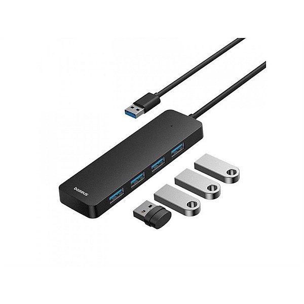 Adapteris BASEUS B0005280B111-02. 4 × USB 3.0. 0.5 m. juodas