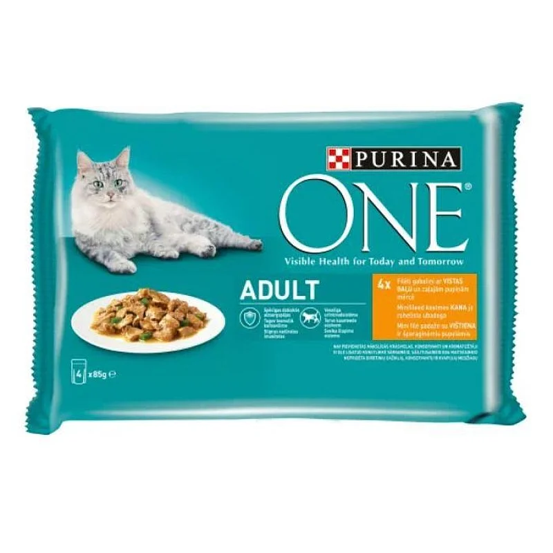 Mitrā kaķu barība One. 0.34 kg. 4 gab. Mitrā kaķu barība One. 0.34 kg. 4 gab.