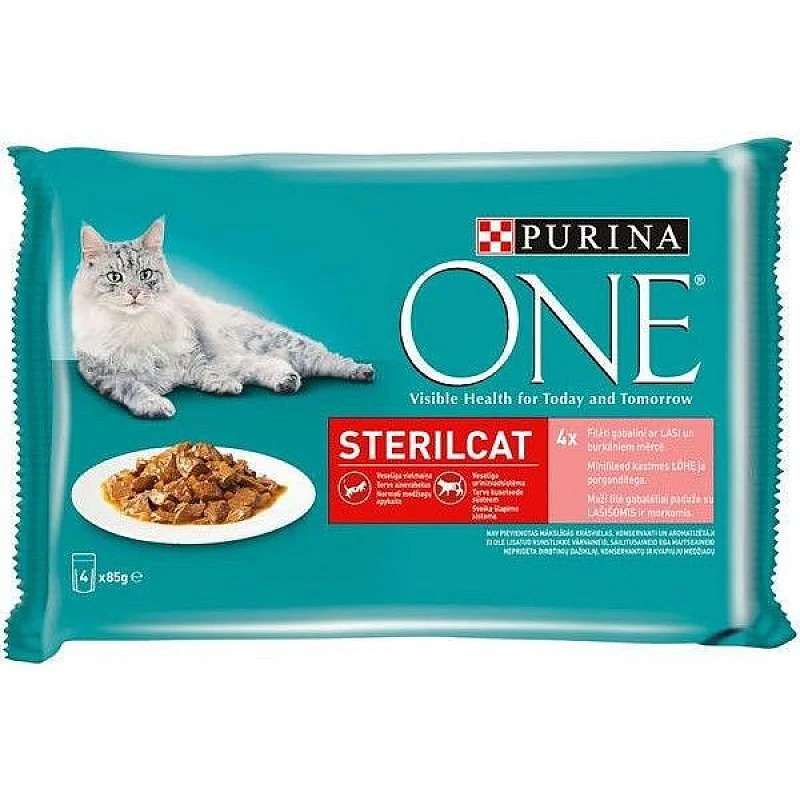 ONE CAT WITH SALMON 4X85G