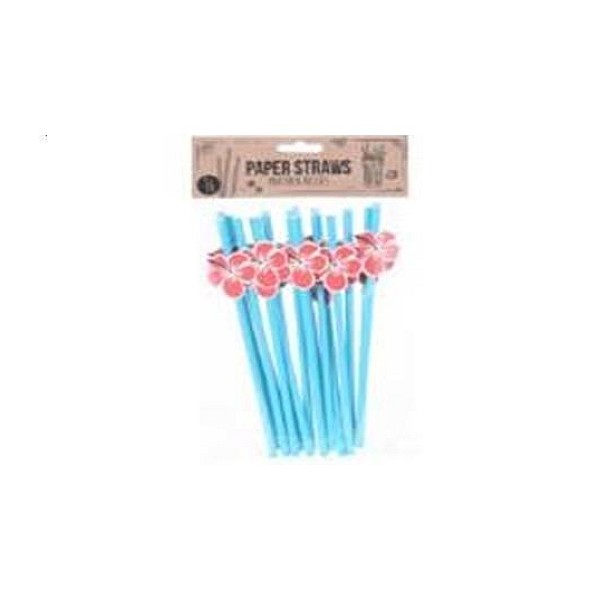 STRAWS DRINKING PAPER 16PCS PER SET 20CM