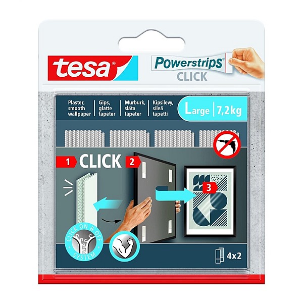 Lipni juostelė Tesa Power-Strips 77722. Dvipusė 0.085m x 2cm