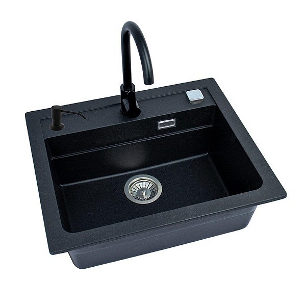 SINK ATROX30 G91 WITH MIXER BLACK