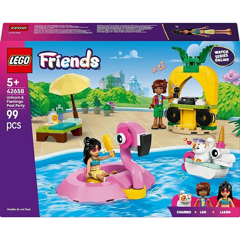 Konstruktorius LEGO® Friends Unicorn & Flamingo Pool Party