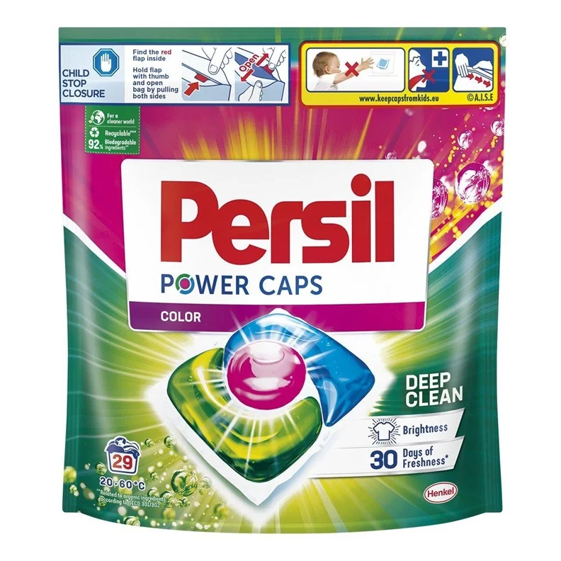 Kapsulas mazgāšanai Persil Power Caps Color. 29 gab.