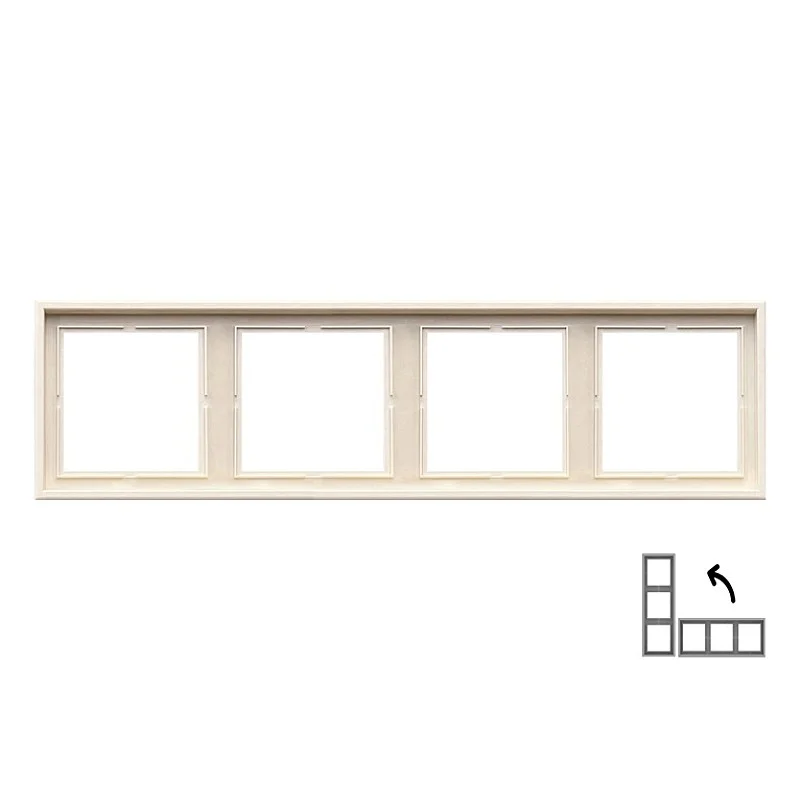 Keturvietis rėmelis LIREGUS MODERN. matinės smėlio spalvos