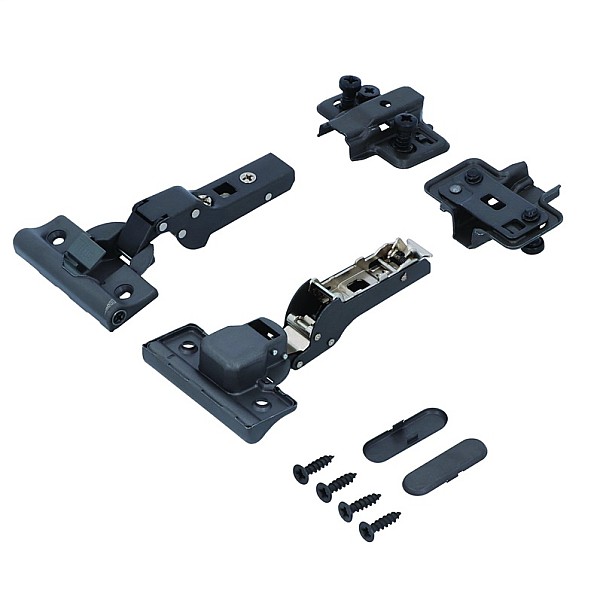 HINGE SET 35 MM 110 HALF OVERLAY BLACK