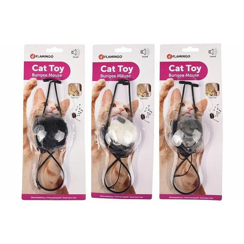Žaislas katei Flamingo Bungee Mouse Žaislas katei Flamingo Bungee Mouse
