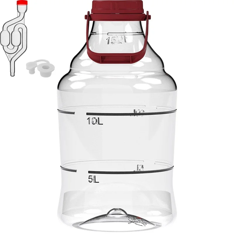 UNBREAKABLE DEMIJOHN 15L HANDLE/AIRLOKS