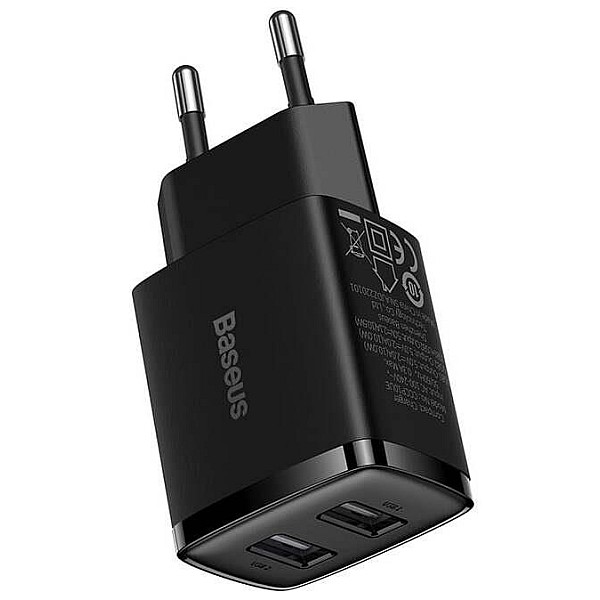 CHARGER BASEUS USB-AX2 10.5W BLACK