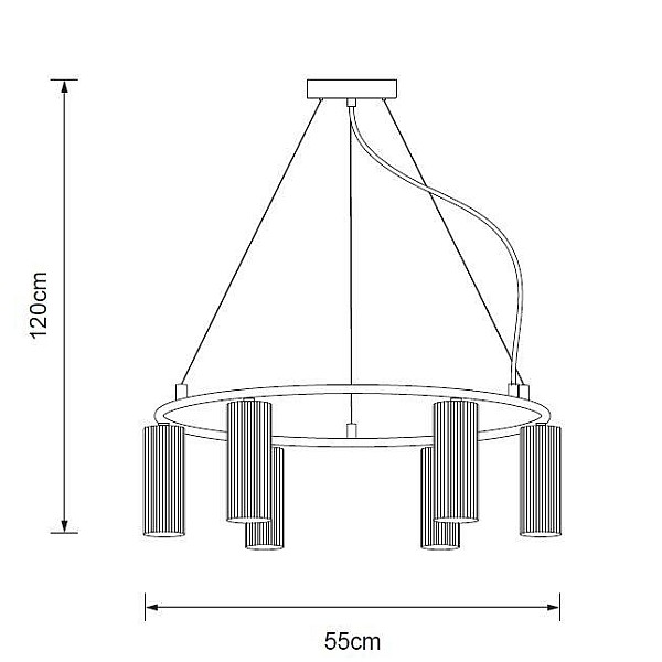 PENDANT LIGHT ICEL 6XGU10 GOLD