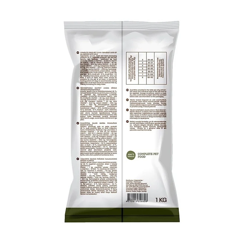 Sausas kačių maistas Höppy. mėsa. 1 kg