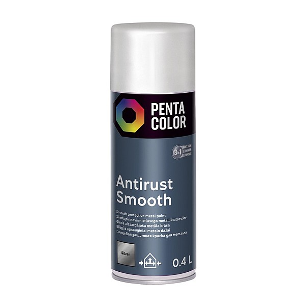 Aerosola krāsa Pentacolor Smooth Effect. silver. 0.4 l