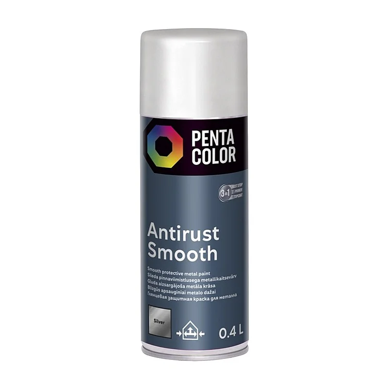 SPRAYPAINT PENTACOLOR SMOOTH SILVER400ML