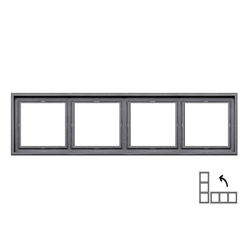 Keturvietis rėmelis LIREGUS MODERN. juodos matinės spalvos