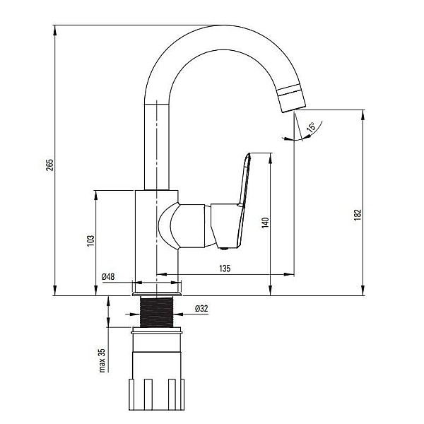 ARNIKA TITANIUM WASHB MIXW/ DN BQA_D24M