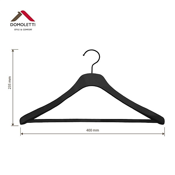 RUBBER COATED HANGER LSN007 BLACK