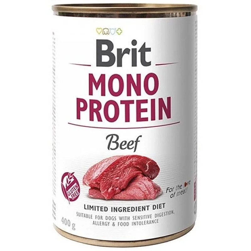 Mitrā barība (konservi) suņiem Brit Mono Protein Beef