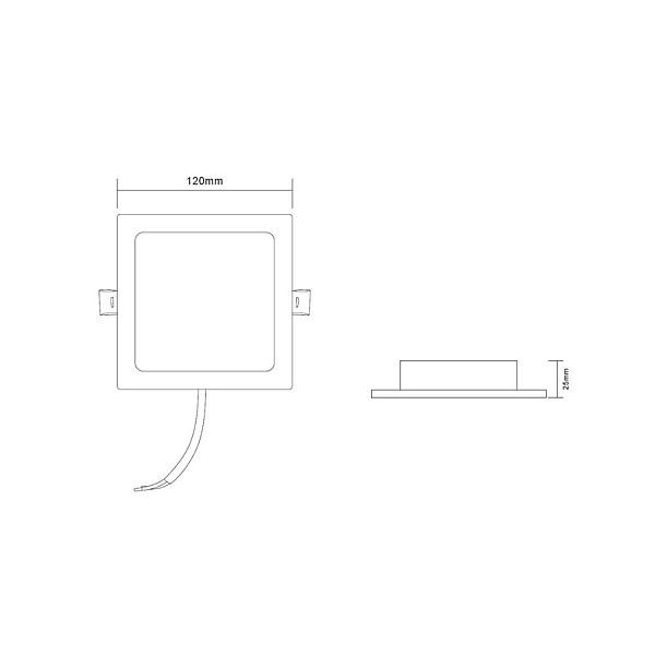 RECESSED LED LIGHT EPIRUS 6W SQUARE