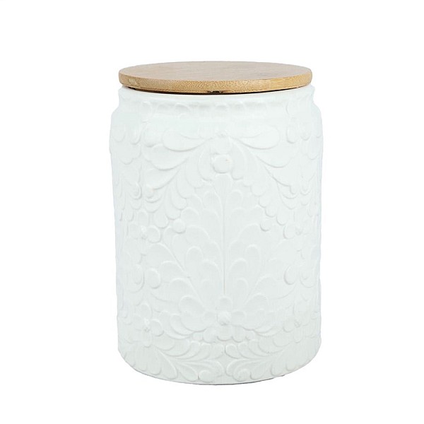 CANIST BAMB LID WHITE 10.7X16.2CM 1100ML