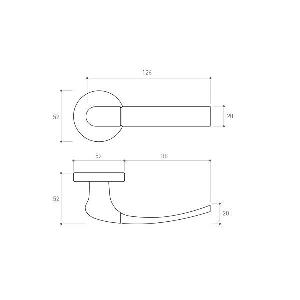 DOOR HANDLE CAMILA SATIN NICKEL