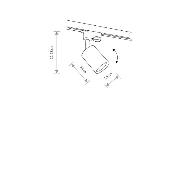 Lampa Nowodvorski TRACK Eye Spot. 10 W. GU10. 7857