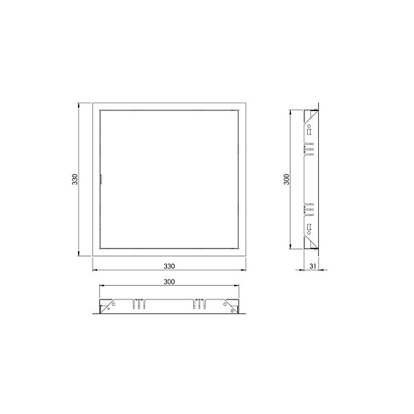 Revizinės durelės EUROPLAST RL3030A. 30 x 30 cm