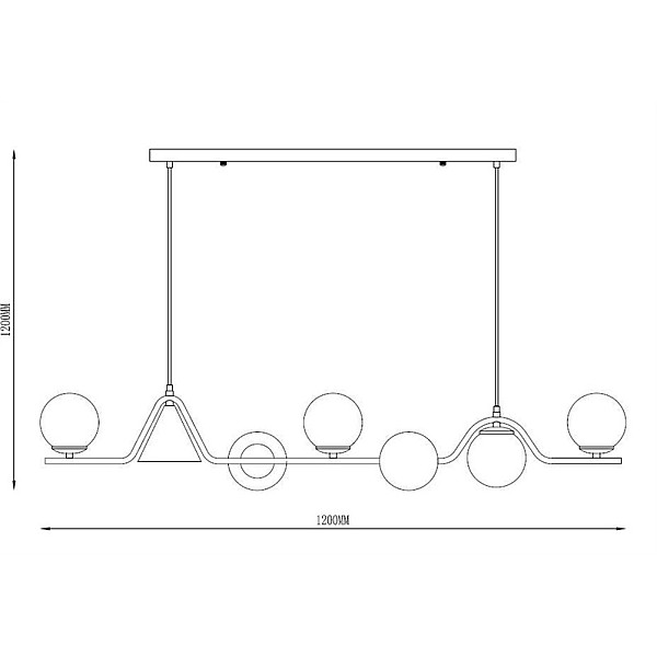 Lampa griesti Domoletti RAILE. 280 W. G9