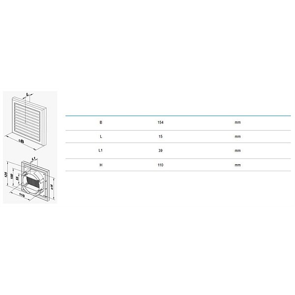 SUPPLY AND EXHAUST GRILLES MV 100 VUS