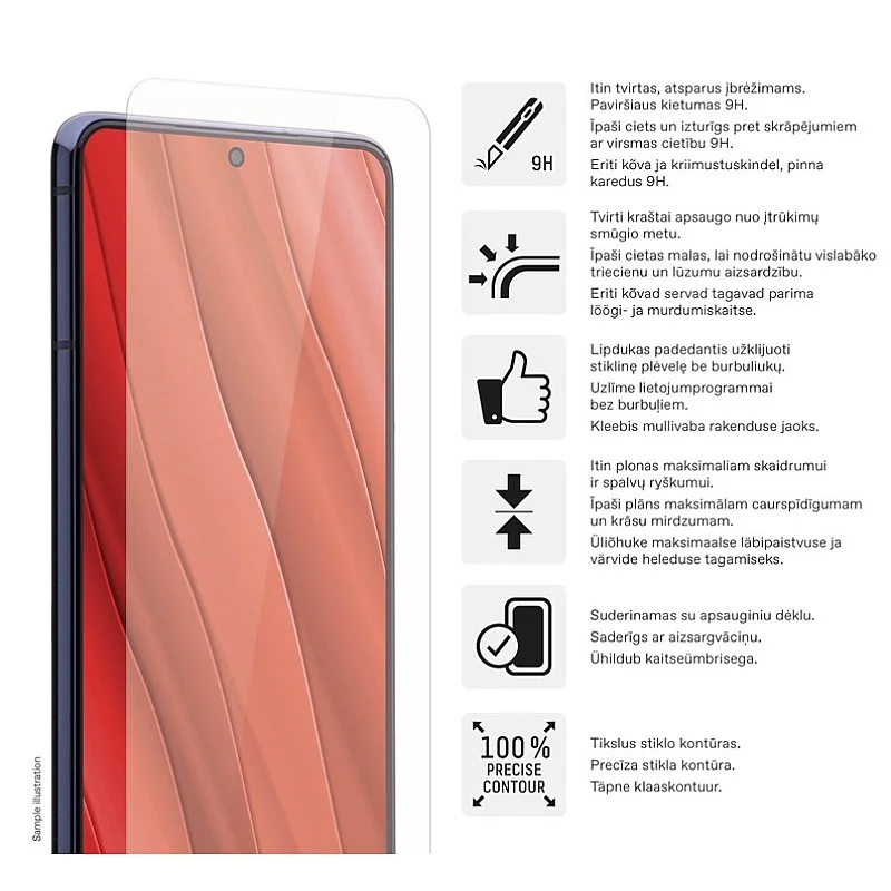 Tālruņa ekrāna aizsargstikls Toti Galaxy S24 FE. 9H. 6.7 " Tālruņa ekrāna aizsargstikls Toti Galaxy S24 FE. 9H. 6.7 "