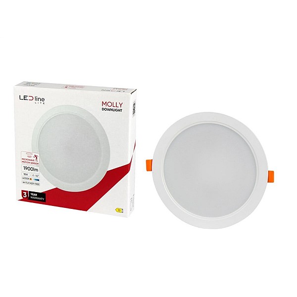 RECESSED LED LIGHT MOLLY WITH SENSOR 18W