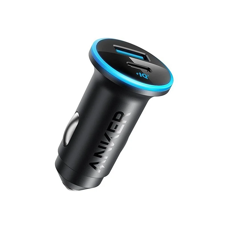 Auto telefona lādētājs Anker USB Type C/Type A 30W Auto telefona lādētājs Anker USB Type C/Type A 30W