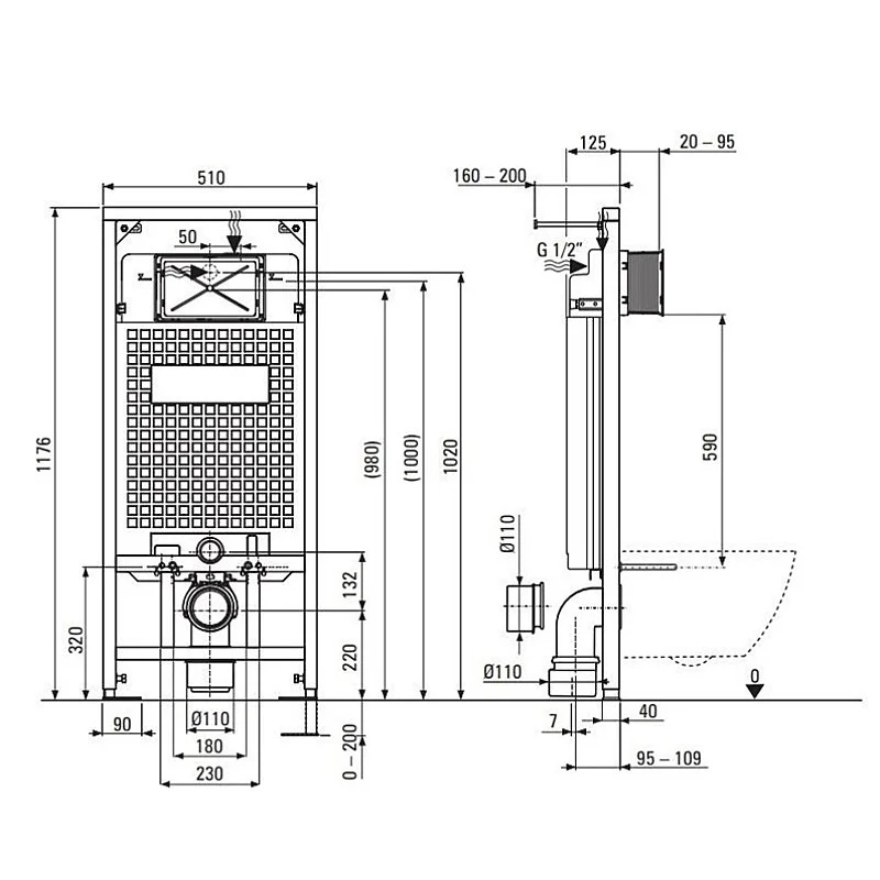 WALL-MOUNTED CONCEALED SYSTEM
