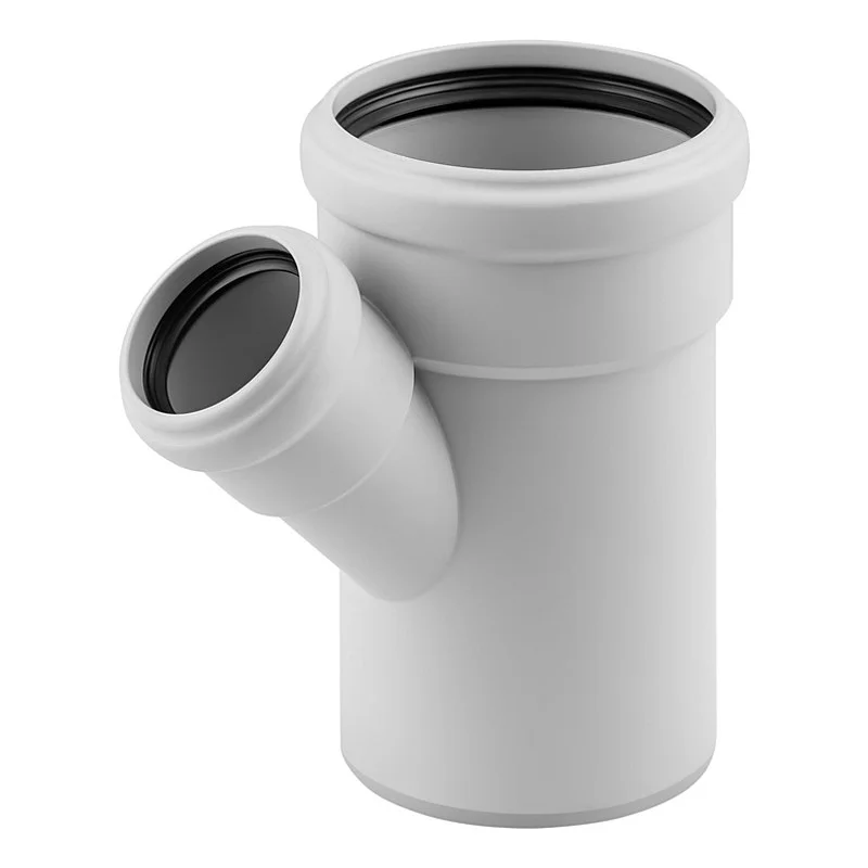 Ar trīs zariem iekštelpu kanalizācijai Skolan 110x58 mm. 45°